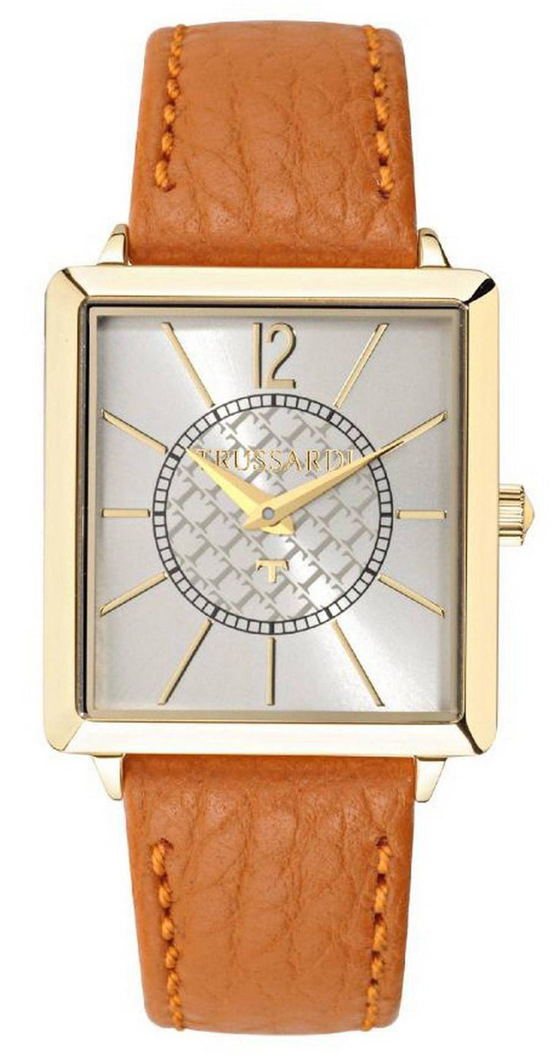 Trussardi T-Princess Silver Dial Leather Strap Quartz R2451119505 Women's Watch