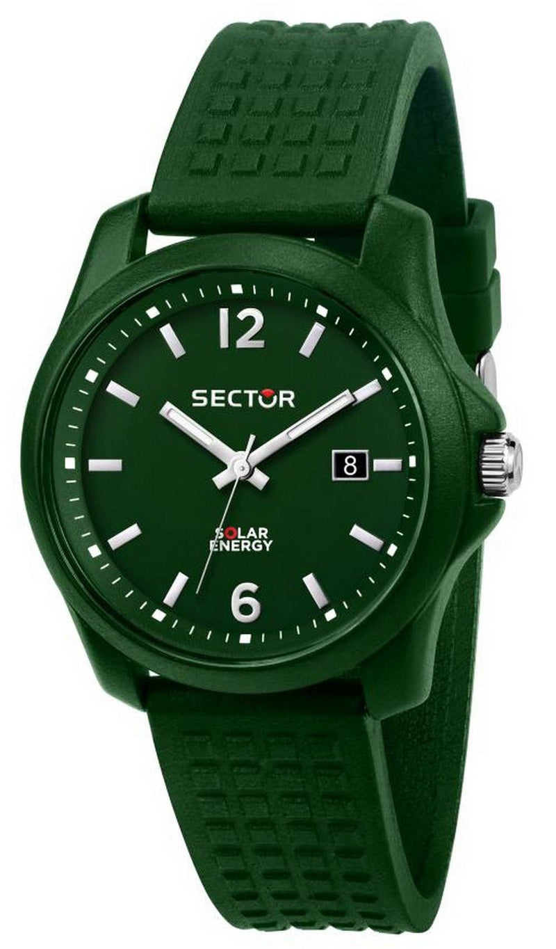 Sector 16.5 Green Dial Silicon Strap Quartz R3251165005 Men's Watch