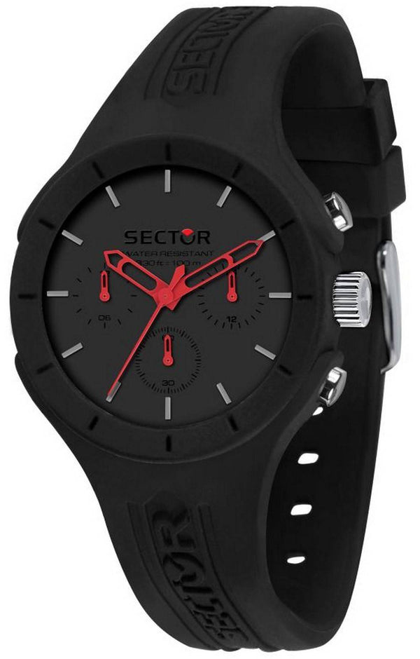 Sector Speed Black Dial Silicon Strap Quartz R3251514013 100M Men's Watch