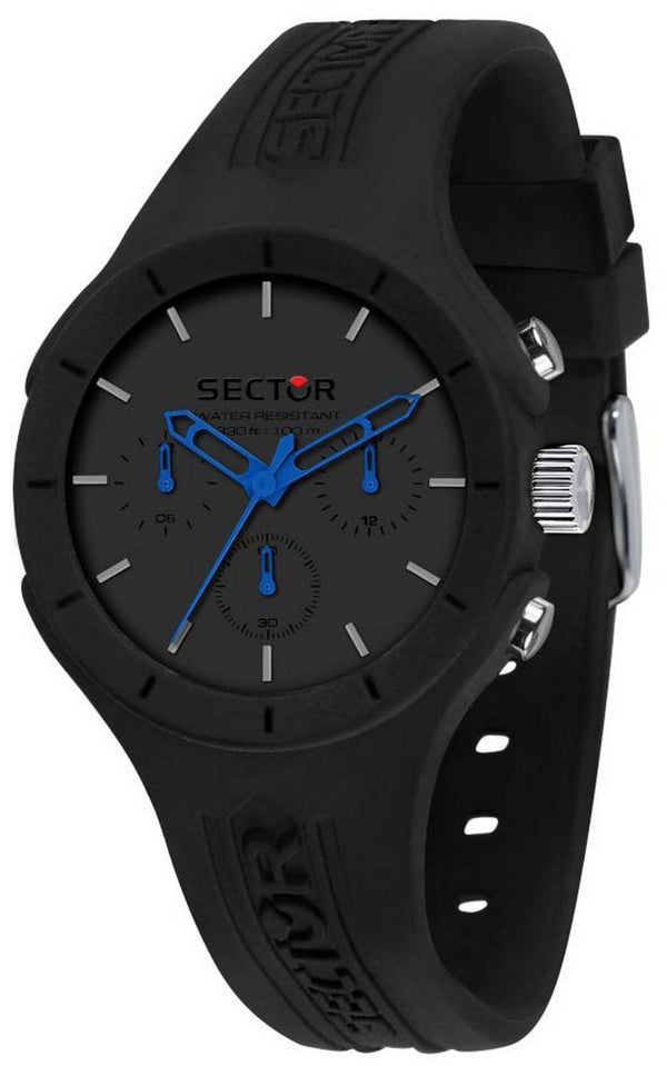 Sector Speed Black Dial Silicon Strap Quartz R3251514014 100M Men's Watch