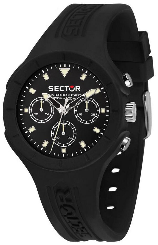 Sector Speed Black Dial Silicon Strap Quartz R3251514019 100M Men's Watch