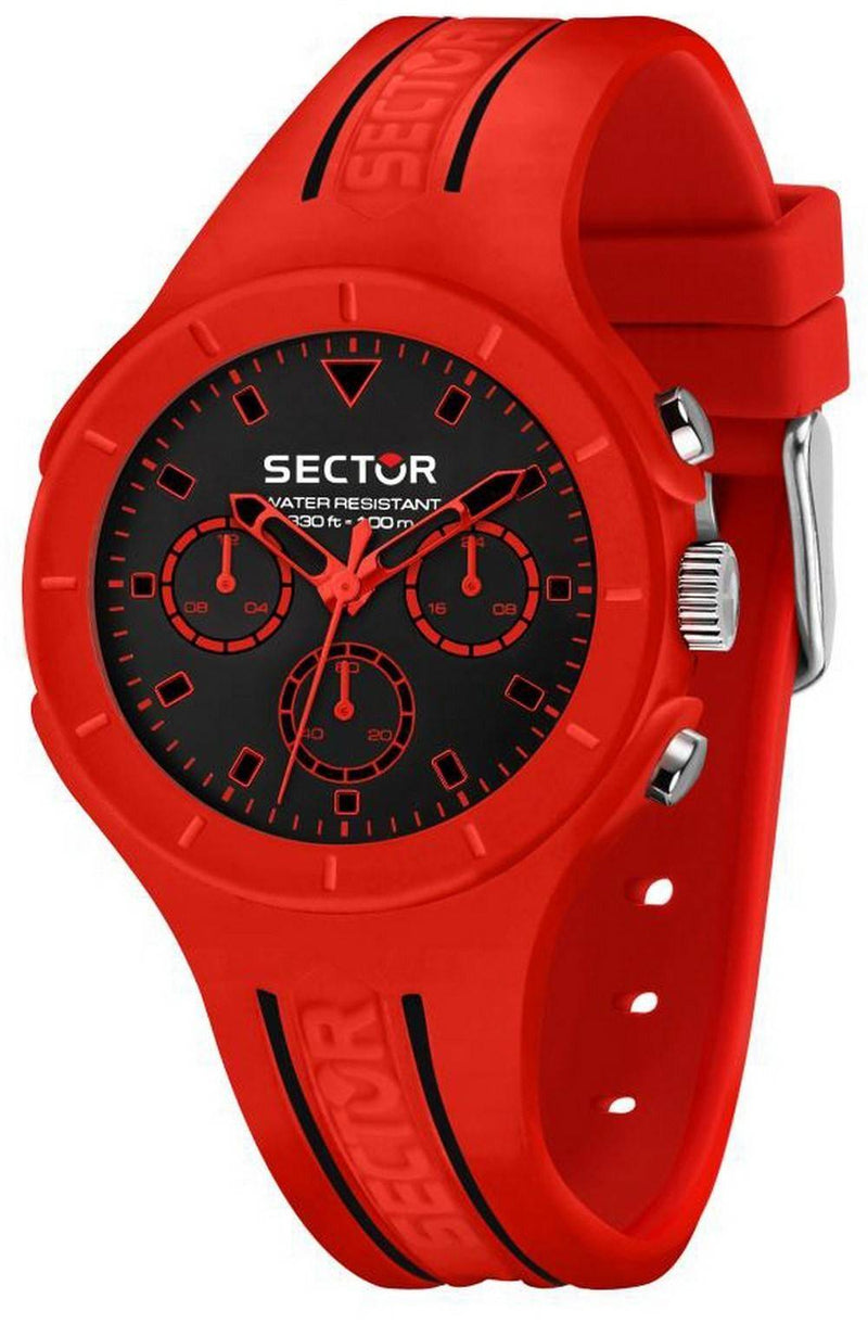 Sector Speed Black Dial Silicon Strap Quartz R3251514021 100M Men's Watch
