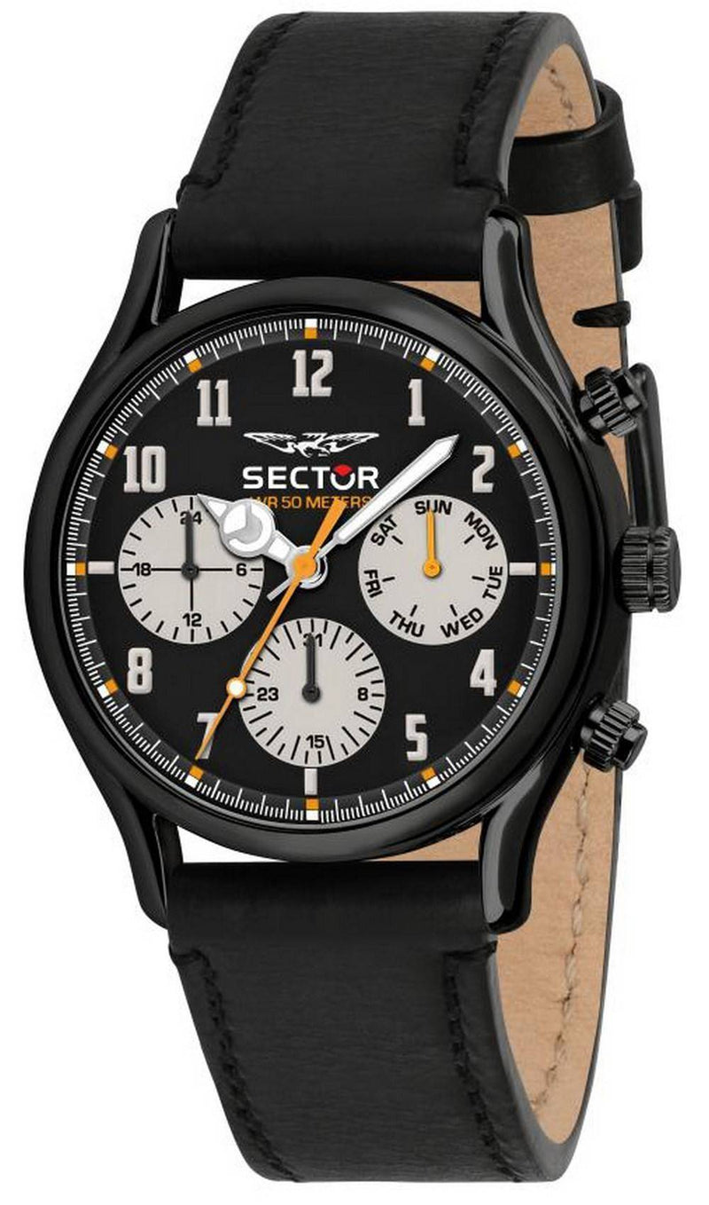 Sector 660 Black Dial Leather Strap Quartz R3251517001 Men's Watch