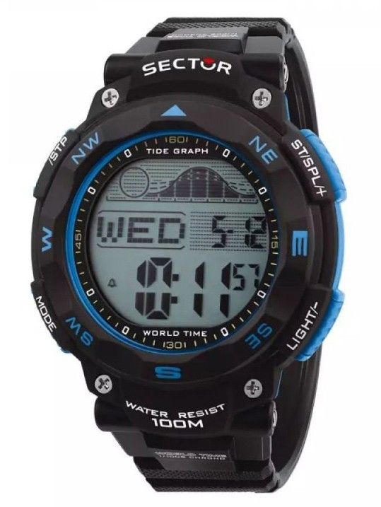 Sector EX-35 Digital Black Dial Quartz R3251534002 100M Men's Watch
