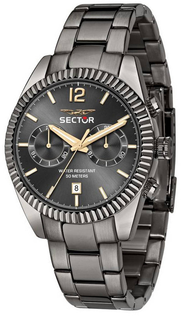 Sector 240 Chronograph Sunray Gun Dial Stainless Steel Quartz R3253240001 Men's Watch