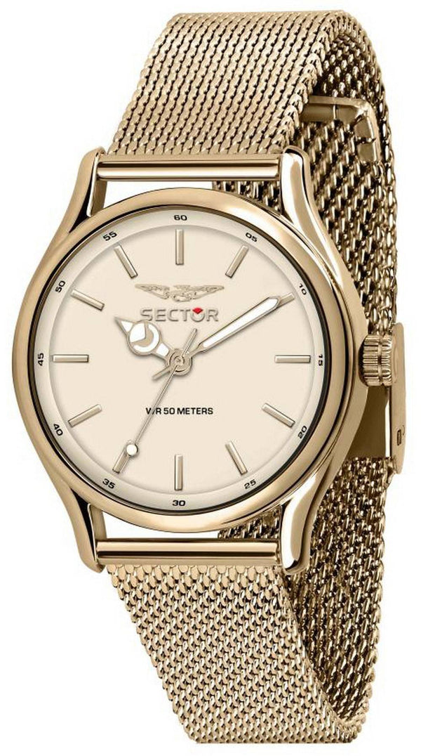 Sector 660 Beige Sandblast Dial Gold Tone Stainless Steel Quartz R3253517502 Women's Watch