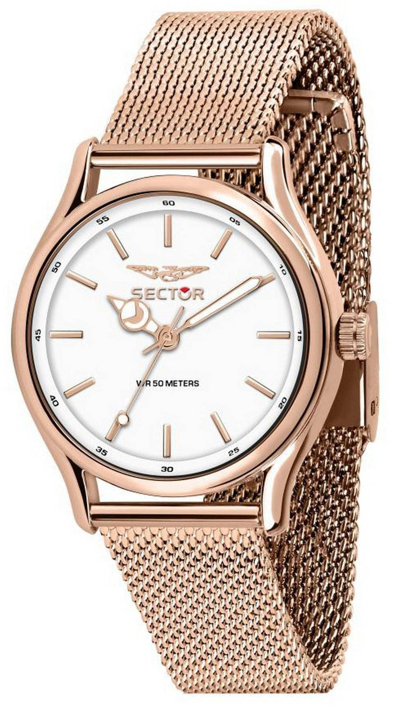 Sector 660 White Dial Rose Gold Tone Stainless Steel Quartz R3253517503 Women's Watch