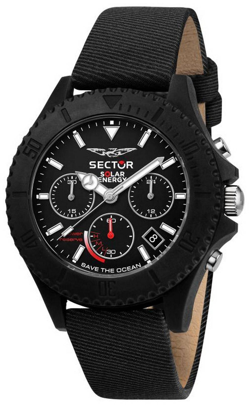 Sector Save The Ocean Chronograph Black Matt Dial Quartz R3271739002 Men's Watch