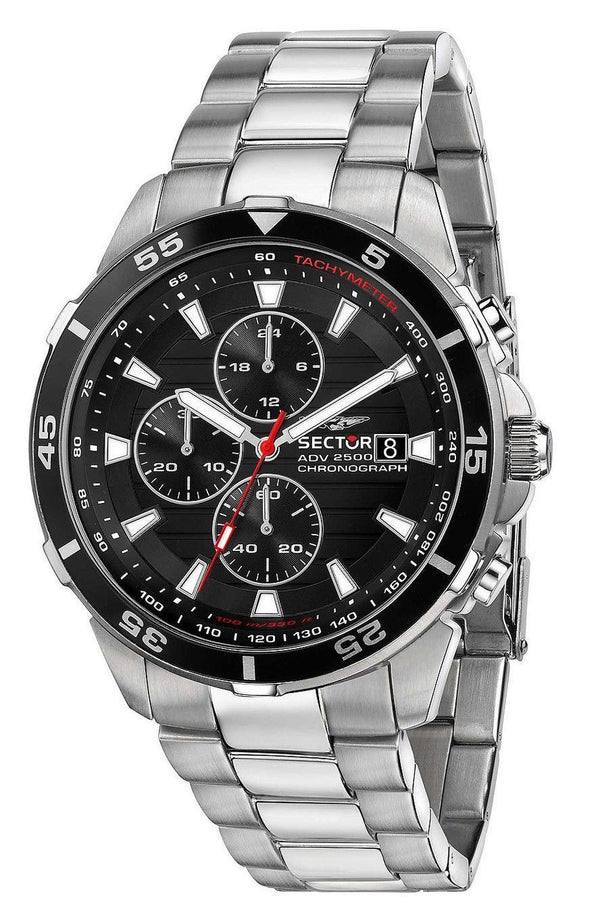 Sector ADV2500 Chronograph Stainless Steel Black Dial Quartz R3273643003 100M Men's Watch