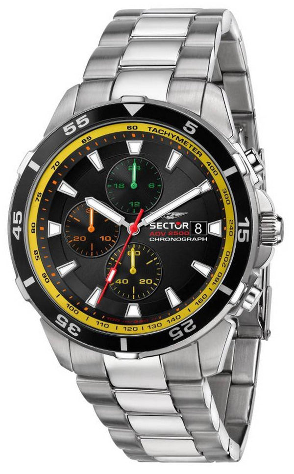 Sector ADV2500 Chronograph Black Dial Stainless Steel Quartz R3273643006 100M Men's Watch