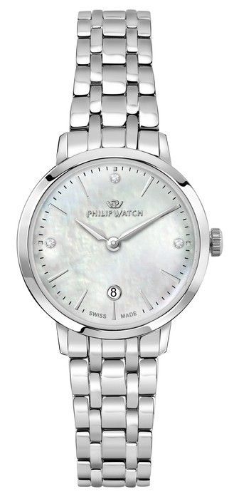 Philip Watch Swiss Made Audrey Crystal Accents Mother Of Pearl Dial Quartz R8253150512 Women's Watch