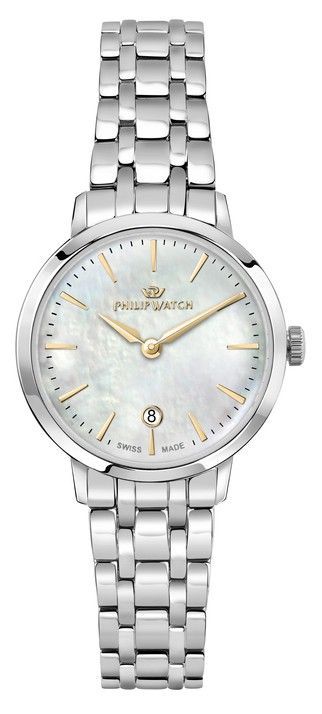 Philip Watch Swiss Made Audrey Stainless Steel Mother Of Pearl Dial Quartz R8253150513 Women's Watch