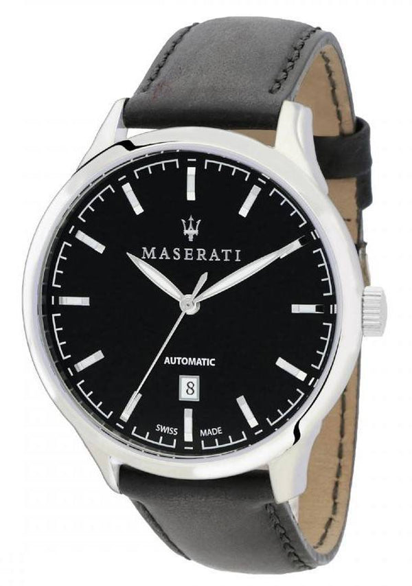 Maserati Attrazione Black Sunray Dial Automatic R8821126001 Men's Watch