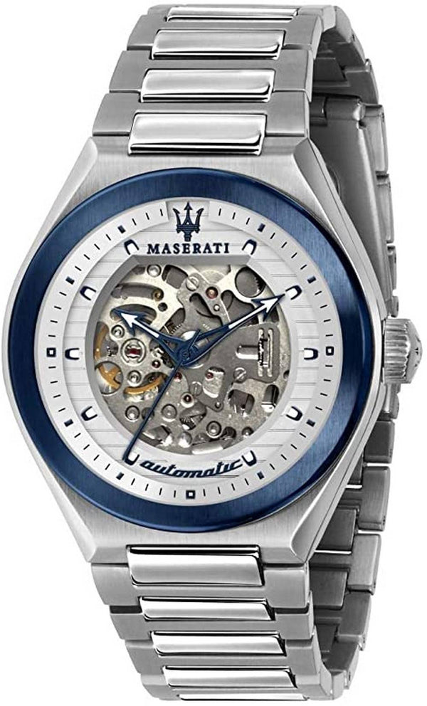 Maserati Triconic Skeleton Dial Automatic R8823139002 100M Men's Watch