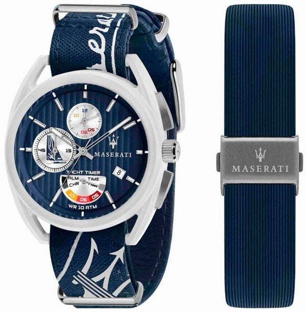 Maserati Trimarano Yacht Timer Chronograph Quartz R8851132003 100M Men's Watch