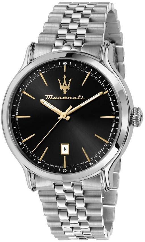 Maserati Epoca Stainless Steel Black Dial Quartz R8853118024 100M Men's Watch