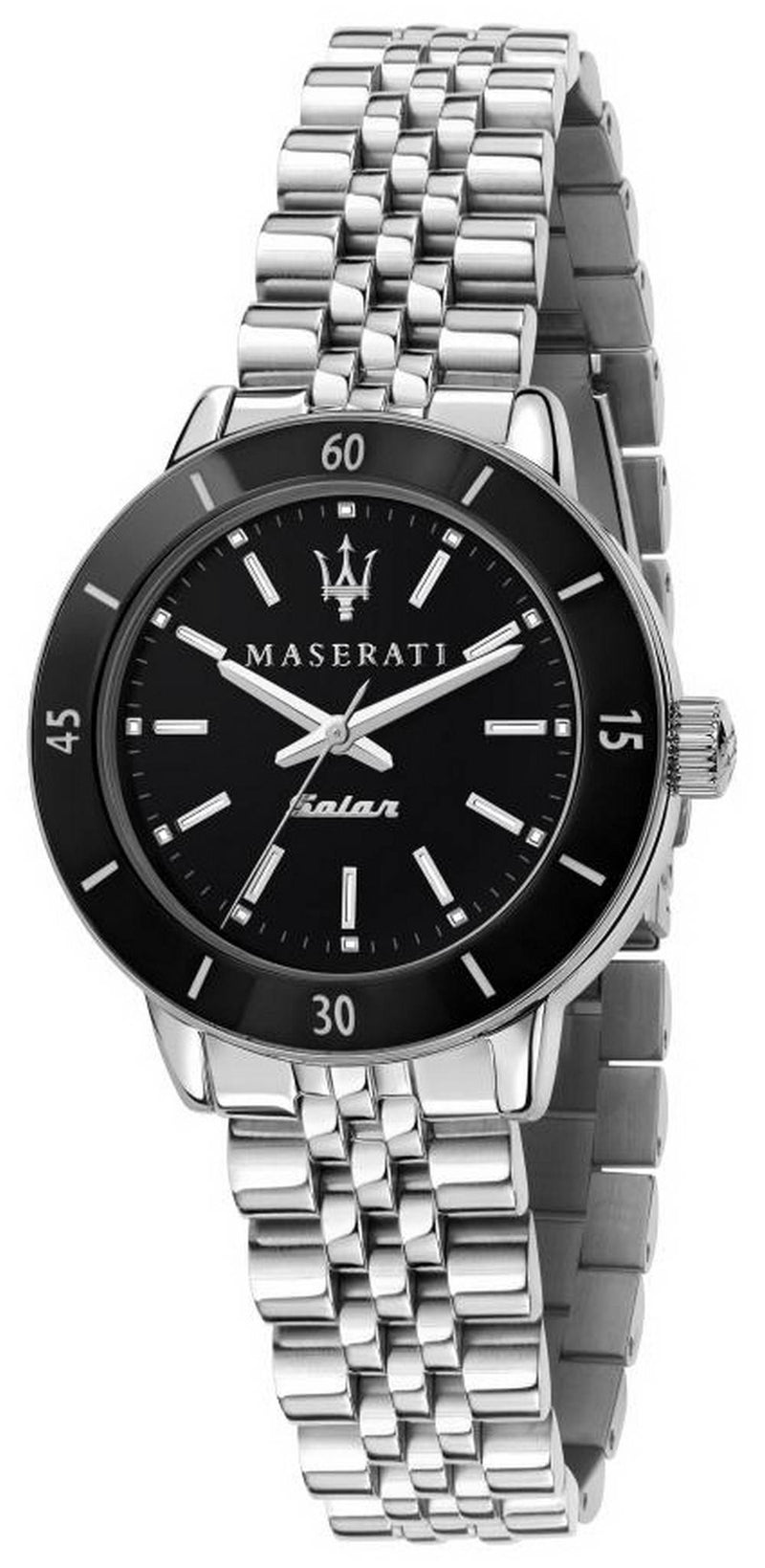 Maserati Successo Black Dial Stainless Steel Solar R8853145506 Women's Watch