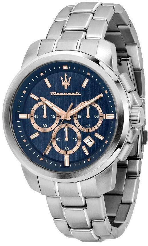 Maserati Successo Chronograph Stainless Steel Blue Dial Quartz R8873621037 Men's Watch