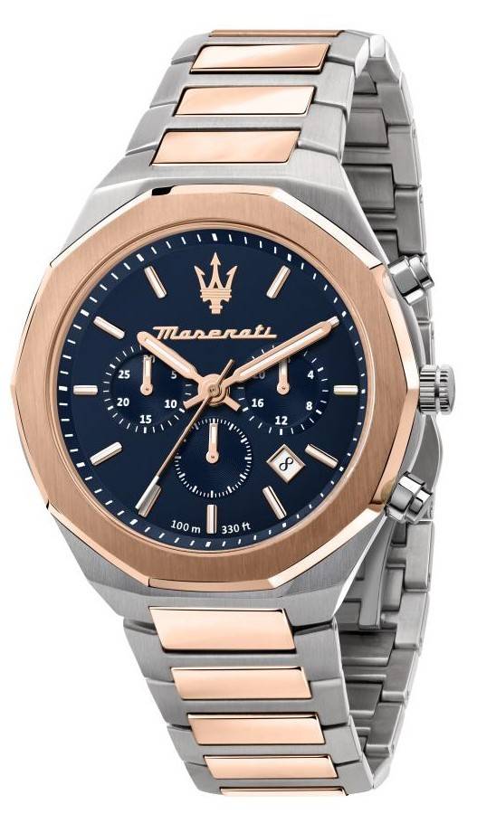 Maserati Stile Chronograph Blue Dial Quartz R8873642002 100M Men's Watch