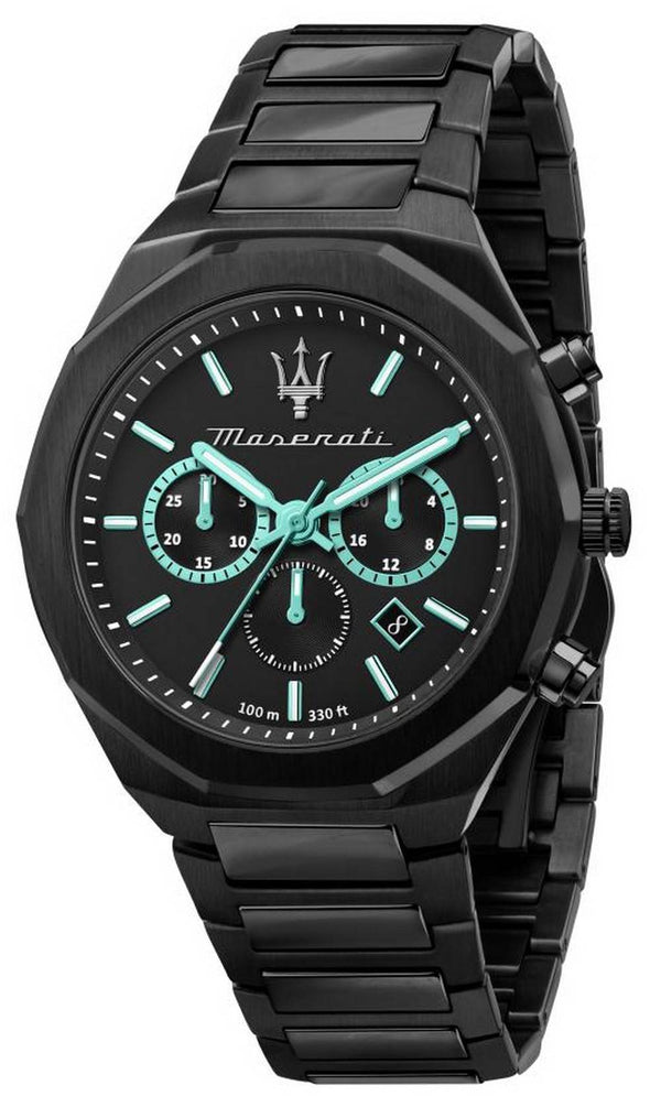 Maserati Aqua Edition Chronograph Black Dial Quartz R8873644001 100M Men's Watch