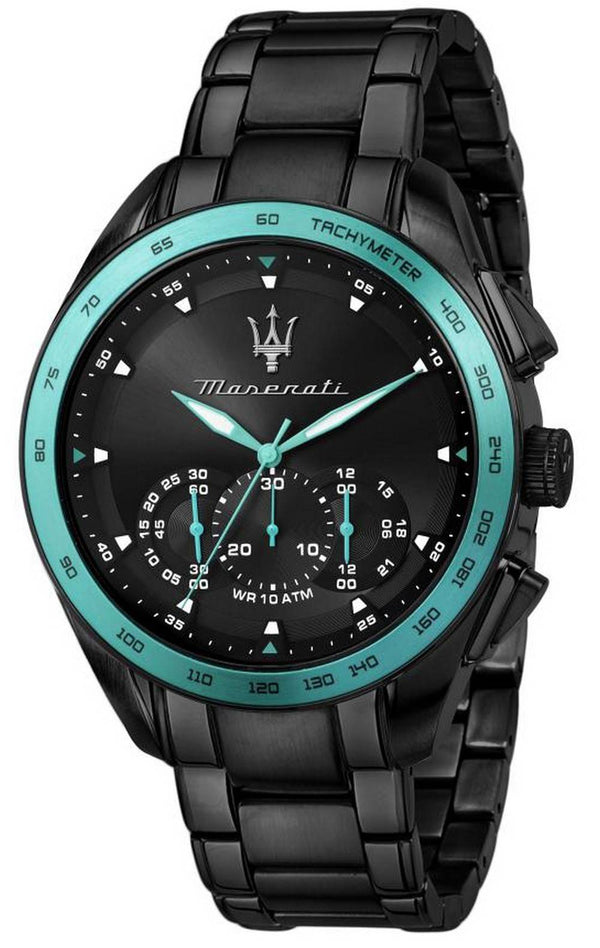 Maserati Aqua Edition Chronograph Black Dial Quartz R8873644002 100M Men's Watch