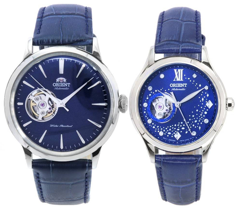 Orient Classic Open Heart Automatic Couple's Watch Combo Set - RA-AG0005L10B And RA-AG0018L10B