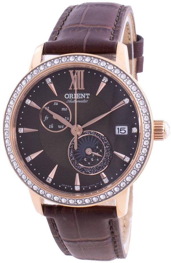 Orient Sun  Moon Phase Diamond Accents Automatic Japan Made RA-AK0005Y00C Women's Watch