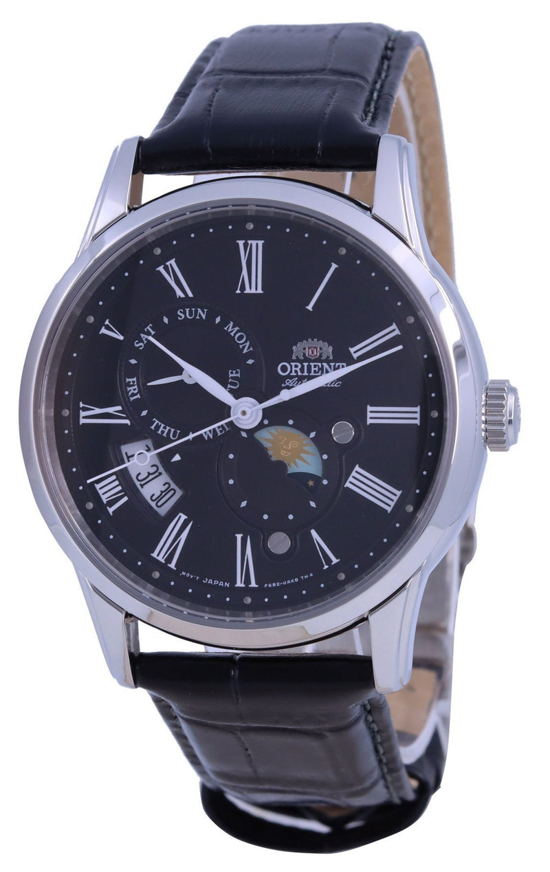 Orient Sun  Moon Black Dial Automatic RA-AK0010B10B Men's Watch