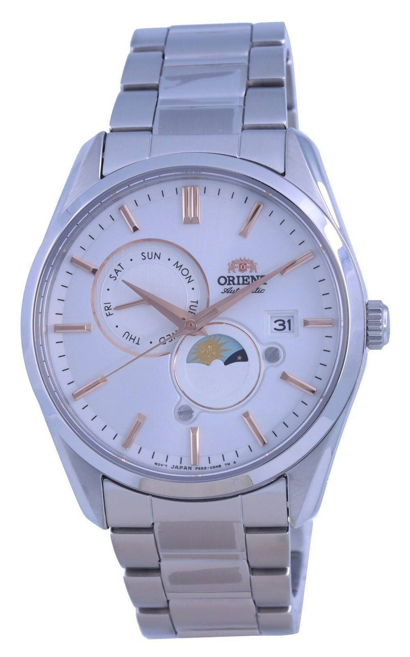 Orient Classic Sun  Moon Silver Dial Automatic RA-AK0306S10B Men's Watch