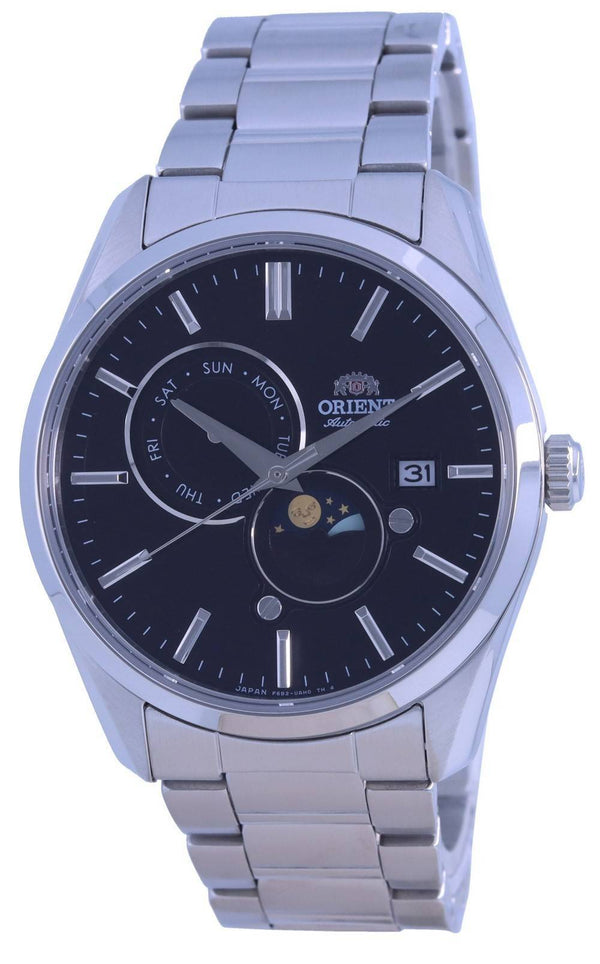 Orient Sun  Moon Black Dial Stainless Steel Automatic RA-AK0307B00C Men's Watch