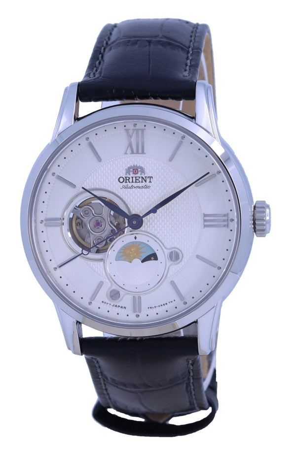 Orient Classic Sun  Moon Open Heart Automatic RA-AS0011S10B Men's Watch