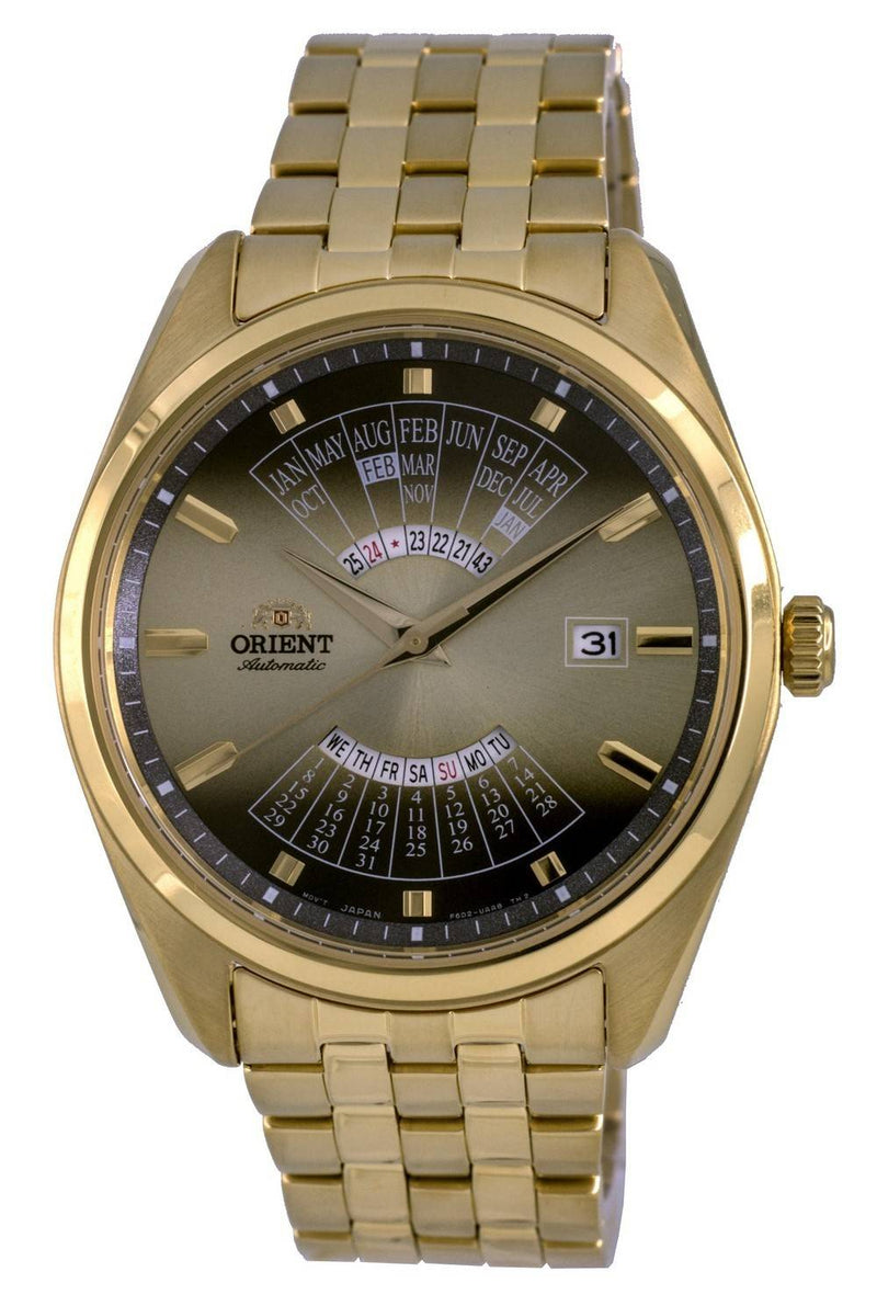 Orient Contemporary Multi Year Calendar Gold Tone Dial Automatic RA-BA0001G10B Men's Watch