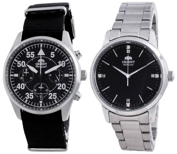 Orient Analog Men's And Women's Watch Combo Set - RA-KV0502B10B - RA-NB0101B10B