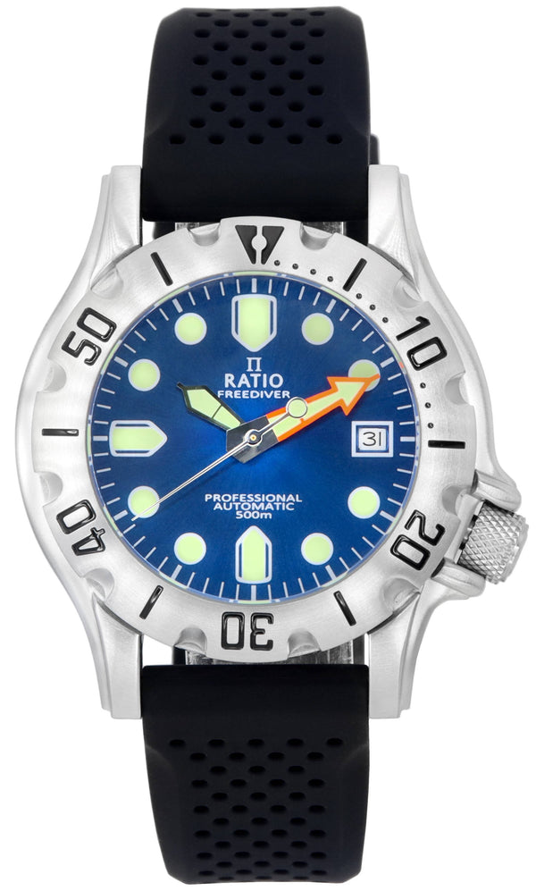 Ratio FreeDiver Professional Sapphire Blue Sunray Dial Automatic RTF013 500M Men's Watch