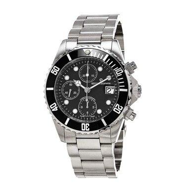 Revue Thommen 17571.6137 Diver Silver Stainless Steel Black Dial Chronograph Automatic Watch