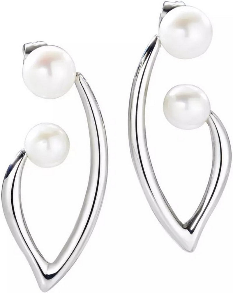 Morellato Foglie Stainless Steel Cultured Pearl SAKH16 Women's Earrings