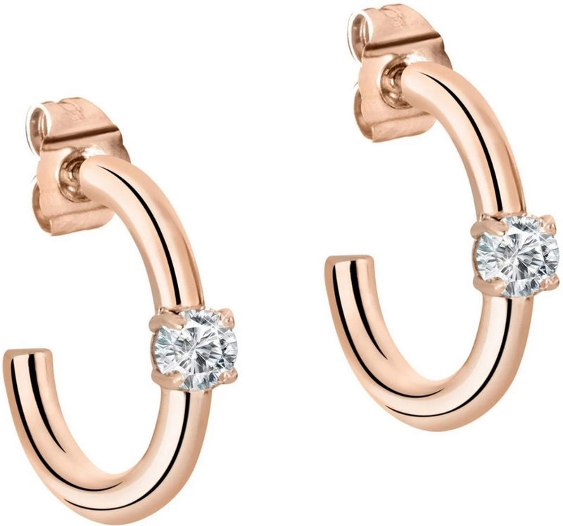 Morellato Cerchi Rose Gold Tone Stainless Steel SAKM23 Women's Earring