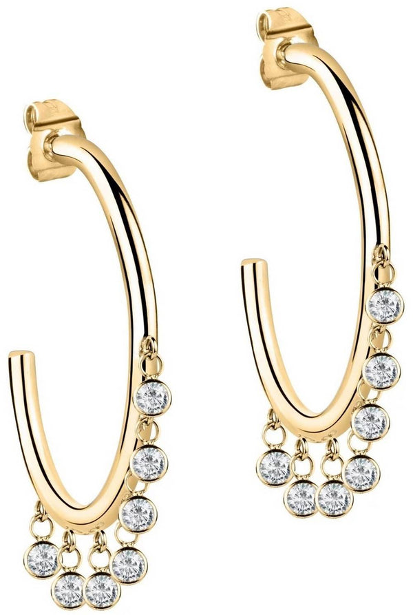 Morellato Cerchi Gold Tone Stainless Steel SAKM55 Women's Earring