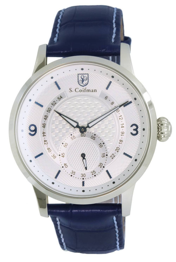 S. Coifman Leather Silver Dial Quartz SC0465 Men's Watch