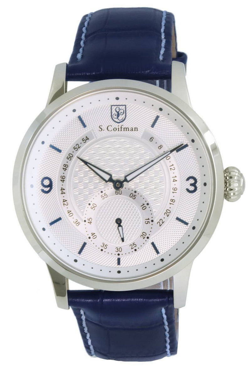 S. Coifman Leather Silver Dial Quartz SC0465 Men's Watch