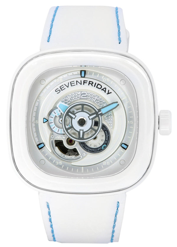 Sevenfriday P-Series Curacao Day-Night White Dial Automatic P1C/05 SF-P1C-05 100M Men's Watch