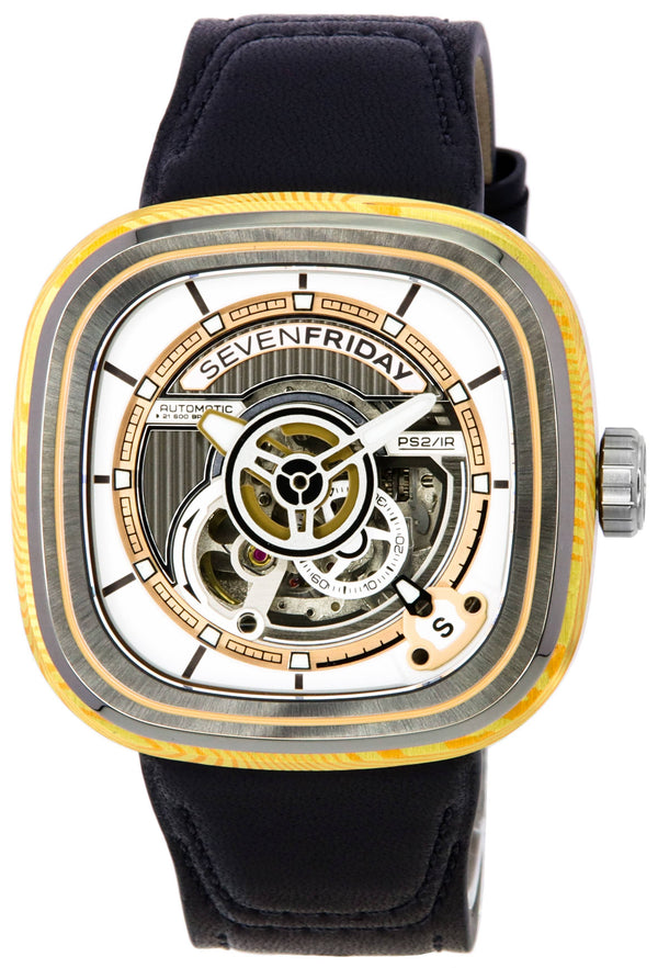 Sevenfriday P-Series Cuxedo Skeleton Dial Automatic PS2/02 SF-PS2-02 Men's Watch