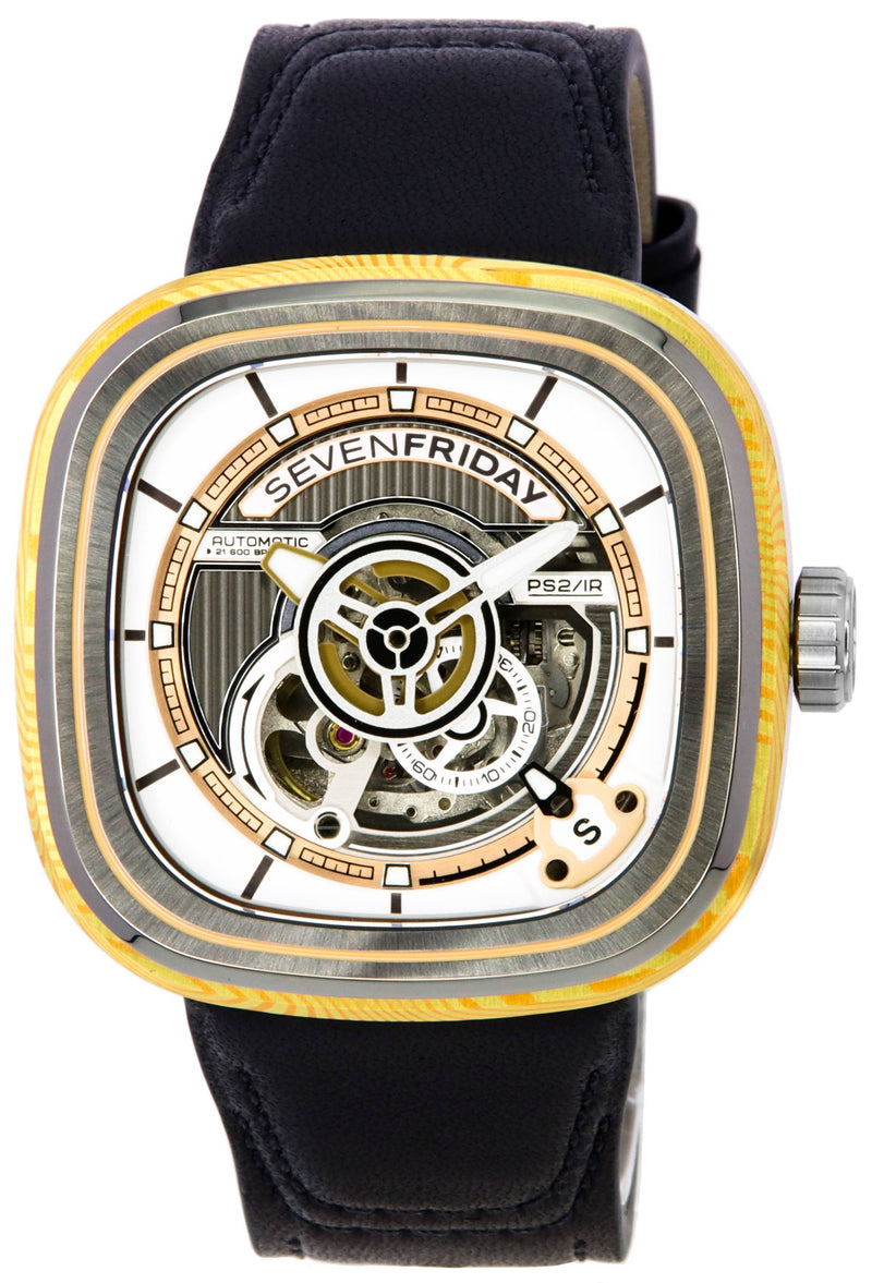 Sevenfriday P-Series Cuxedo Skeleton Dial Automatic PS2/02 SF-PS2-02 Men's Watch