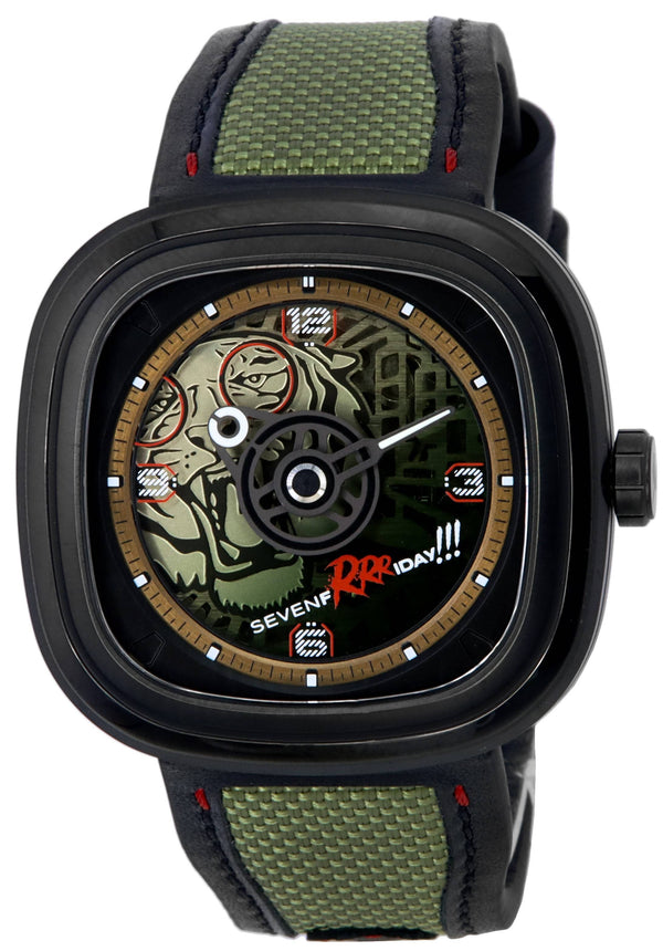 Sevenfriday T-Series Green Tiger Skeleton Dial Automatic T3/04 SF-T3-04 Men's Watch
