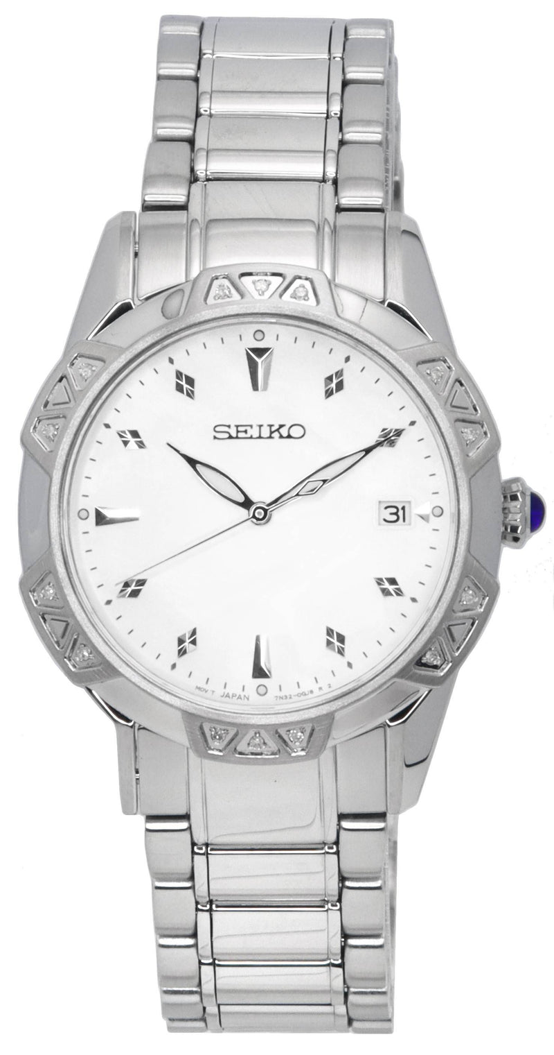 Seiko Diamonds Conceptual Mother Of Pearl Dial Quartz SKK727 SKK727P1 SKK727P 100M Women's Watch