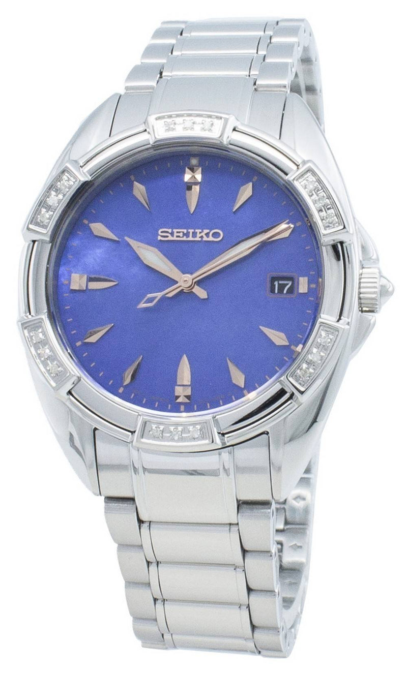 Seiko Classic SKK881P SKK881P1 SKK881 Diamond Accents Quartz Women's Watch
