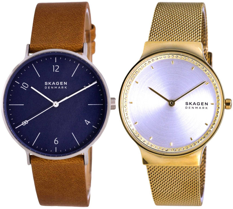 Skagen Quartz Men's And Women's Watch Combo Set - SKW1149-SKW1148