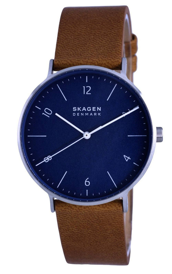 Skagen Aaren Leather Blue Dial Quartz SKW1149 Men's Watch