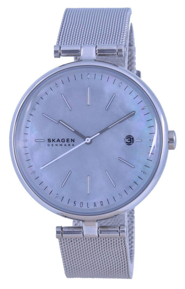 Skagen Karolina Mother Of Pearl Dial Stainless Steel Solar SKW2979 Women's Watch