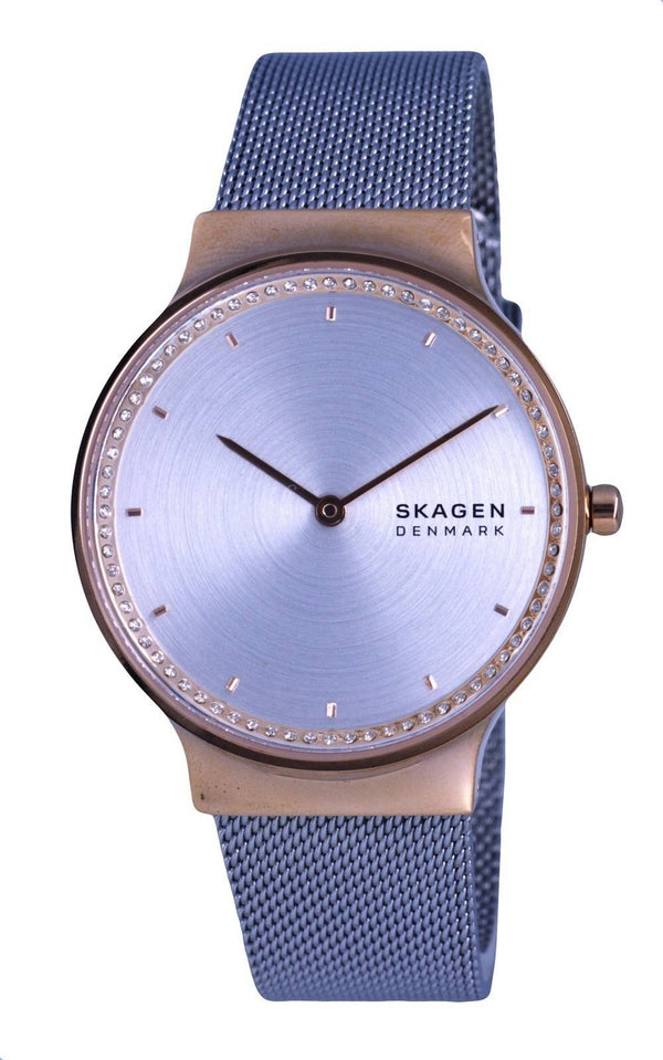 Skagen Freja Crystal Accents Stainless Steel Mesh Silver Dial Quartz SKW3017 Women's Watch